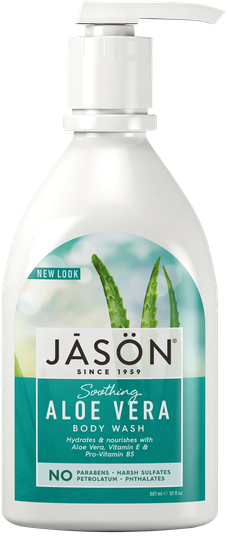 Jason Soothing Aloe Vera Body Wash With Pump, 887ml