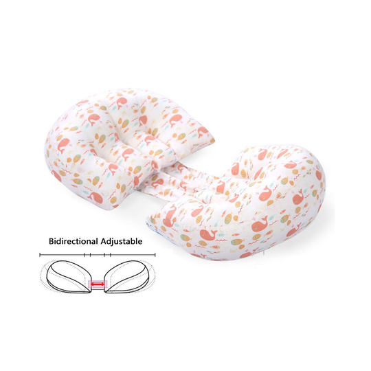 (Whale) Pregnancy Pillow Maternity U Shape Side Sleep Cushion Support Adjustable Abdomen
