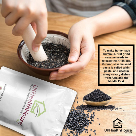 Natural Black Sesame Till Seeds Whole Tahini Seed 100% AA Premium 100g
