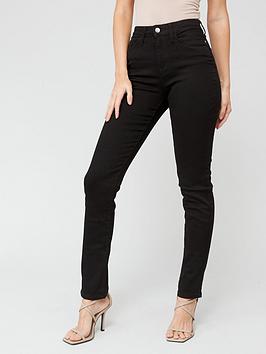 Everyday Tall Isabelle High Rise Slim Leg Jean - Black, Black, Size 14, Inside Leg Xlong, Women