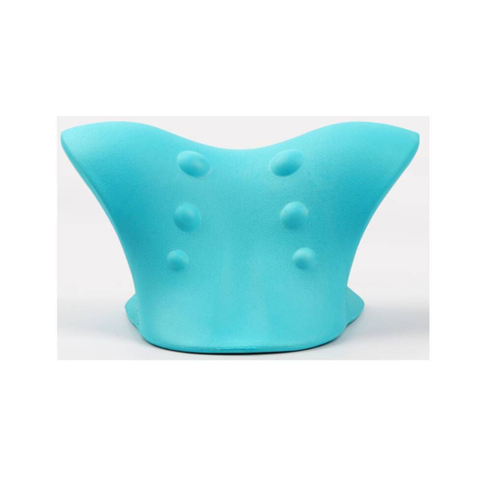 (Blue) Neck Relaxer Cervical Chiropractic Traction Device Pillow for Pain Relief