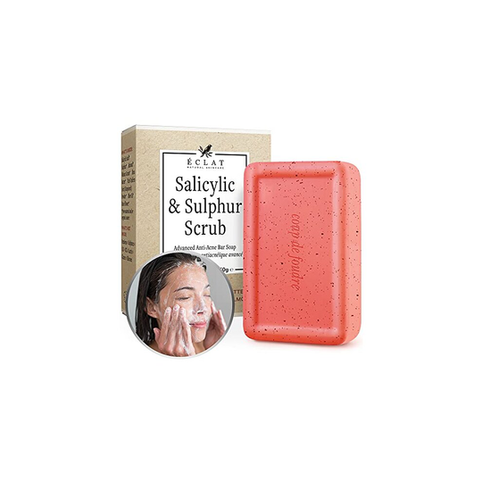 Salicylic Acid Soap (2%) Proven Acne Relief - 5X More Powerful Triple-Milled Anti Acne Soap - Paraben Free with 5+ Antioxidants - 100% VEGAN &