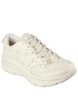 Skechers Modern D'lux Trainer - White, White, Size 7, Women