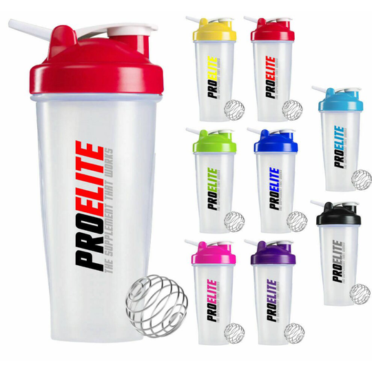 (Black) Pro-Elite Transparent Shaker With Hook V5