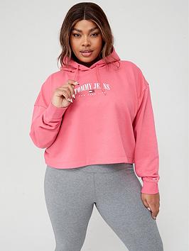 Tommy Jeans Relaxed Essential Logo Hoodie &Ndash; Pink