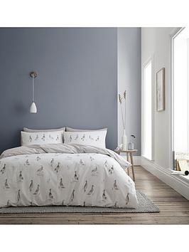 Catherine Lansfield Dapper Ducks Duvet Cover Set - Natural