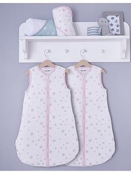 Silentnight Safe Nights 0-6 Months 2.5 Tog Baby Sleeping Bag - Pack Of 2 - Pink