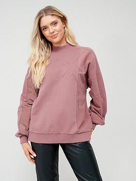 Converse Women'S Cosy Utility Crew Jumper - Pink