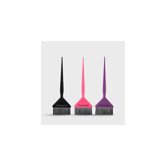 Framar Big Daddy Brush Set, Hair Color Brush Set - Hair Coloring Brush, Hair Dye Brush, Root touch up brush - 3 Pack
