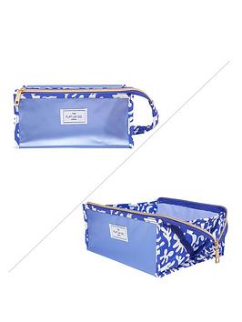 The Flat Lay Co. Groovy Blue Frosted Makeup Box Bag