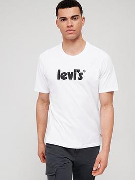 Levi'S Poster Logo Relaxed Fit T-Shirt - White