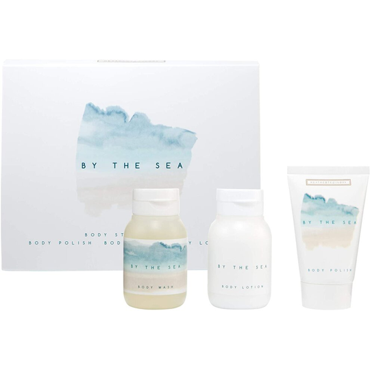 Heathcote & Ivory By The Sea Body Care Starter Set Gift Box with 100ml Body Wash, 100ml Body Lotion & 50ml Body Polish