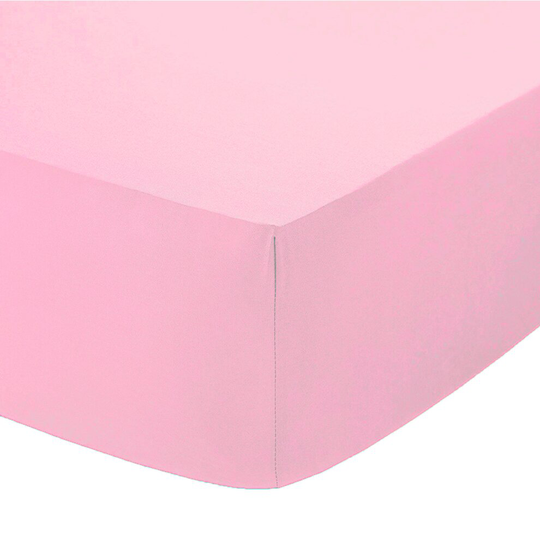 (Pink, 4FT Small Double ) Extra Deep 16" (40cm) Fitted Bed Sheets