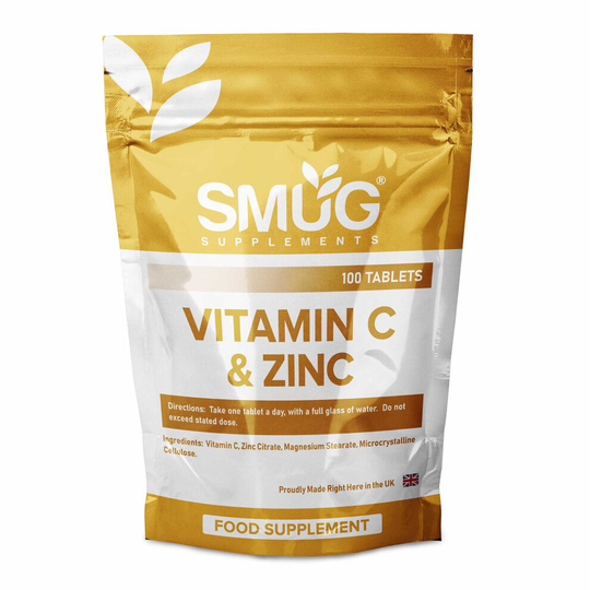 Vitamin C & Zinc Tablets - 100 Tablets - Vitamin C & Zinc Supplement