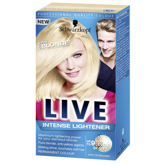 Schwarzkopf LIVE Intense Lightener 00B Max Blonde Permanent Hair Colour