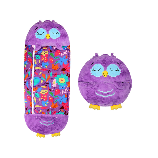 (Owl, 160*60cm) Cute Happy Nappers Kids Cartoon Sleepsacks Plush Doll Pillow Animal Sleep Sack