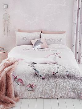 Catherine Lansfield Enchanted Unicorn Duvet Cover Set - Pink