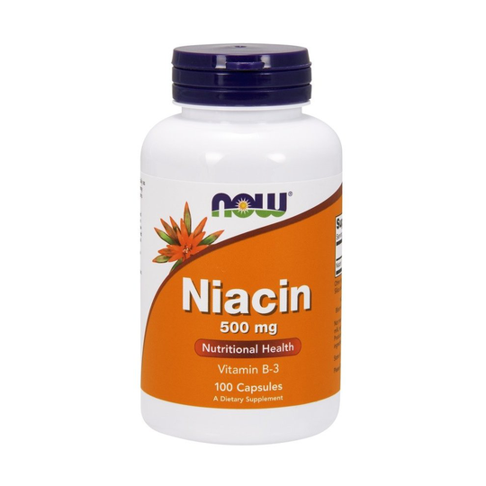 NOW Foods Niacin, 500mg, 100 caps