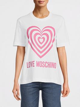 Love Moschino Heart Logo T-Shirt - White
