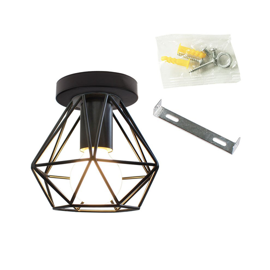Vintage Iron Black Ceiling Light LED Industrial Modern Ceiling Lamp