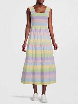 Olivia Rubin Josie Striped Day Dress - Pastel
