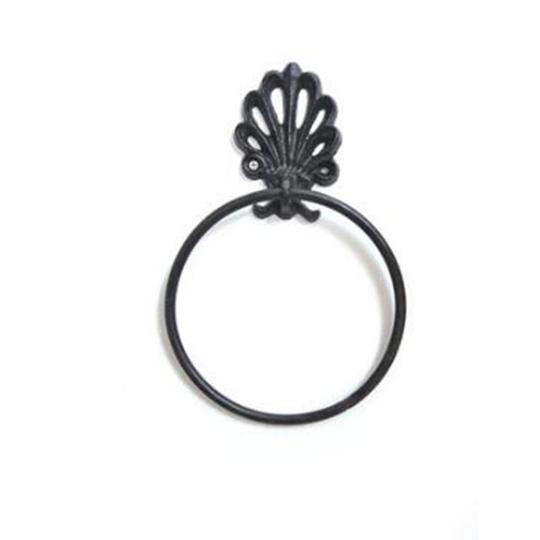 Retro Vintage Toilet Paper Towel Holder Cast Iron Rustic Black Lavatory