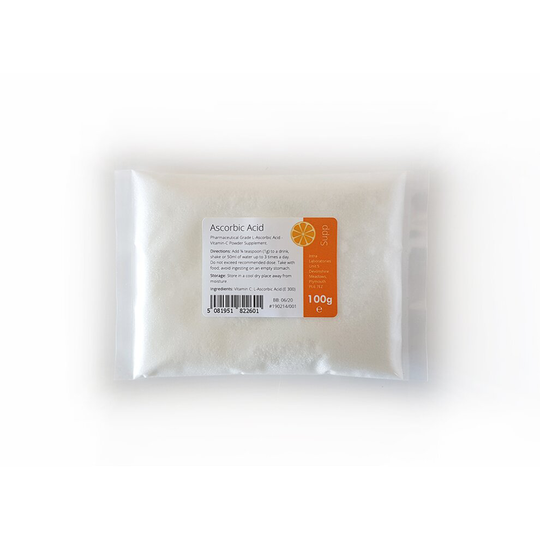 Ascorbic Acid Vitamin C - 100g -Non GMO 100% Pure Pharmaceutical Grade