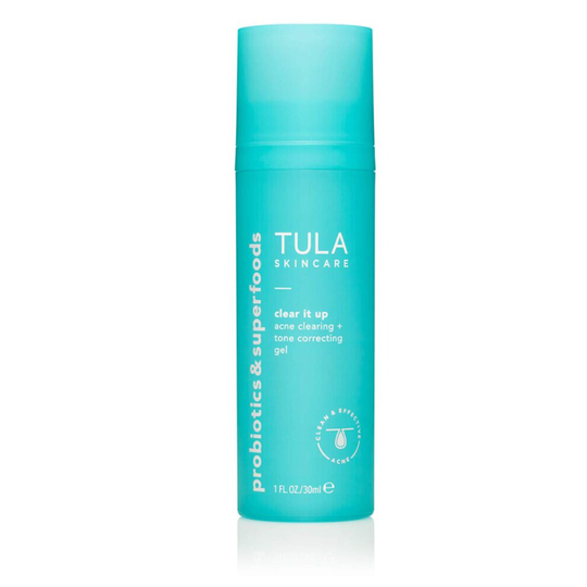 TULA Probiotic Skin Care Clear It Up Acne Clearing + Tone Correcting Gel | Acne Treatment, Clear Up Acne, Prevent Breakouts & Brighten Marks, Contains