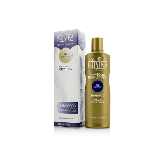 Nisim NewHair Biofactors Normal to Oily Shampoo - No Sulfates 240ml/8oz