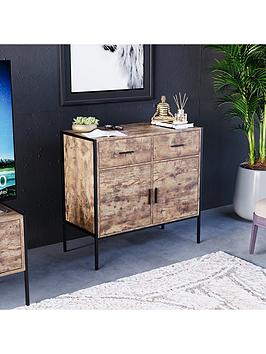 Vida Designs Brooklyn 2 Door, 2 Drawer Sideboard - Dark Oak