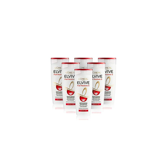 L'Oreal Elvive Full Restore 5 Shampoo, 400 ml, Pack of 6