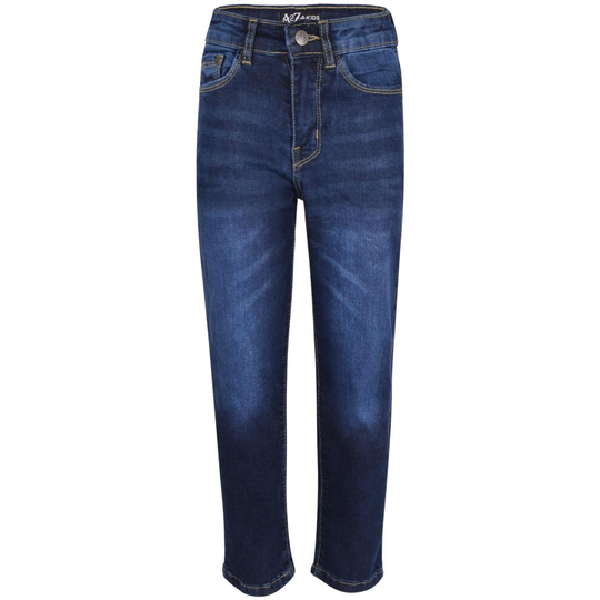 (11-12 Years, Dark Blue) Kids Boys Relaxed Straight Fit Boot Cut Jeans