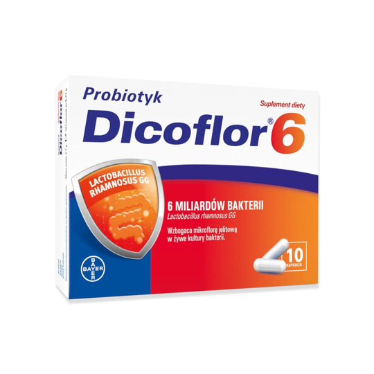 DICOFLOR 6 PROBIOTIC LACTOBACILLUS RHAMNOSUS GG 10 CAPSULES