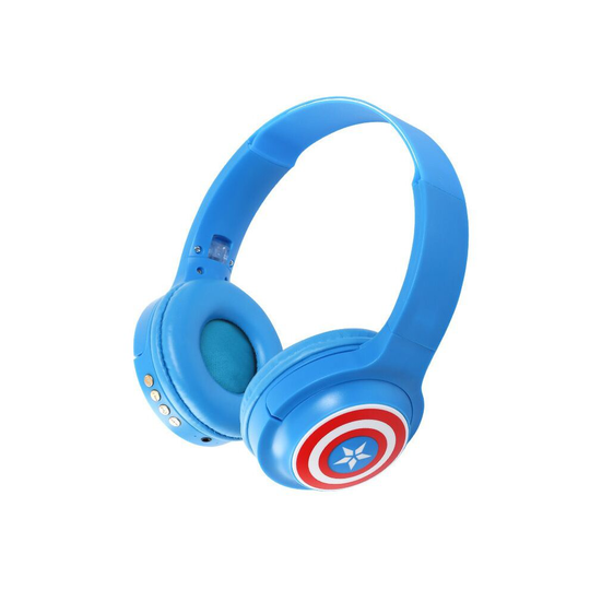 (Captain America) Spiderman Iron Man Headset Wireless Bluetooth Headphone with Mic