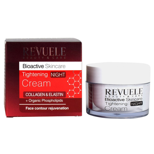 Revuele Bioactive Skincare Tightening Night Cream Collagen & Elastin Face Contour 50ml