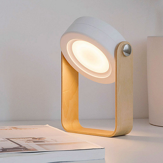 (White) Portable Foldable USB Rechargeable Dimmable LED Lantern Night Light Table Lamp