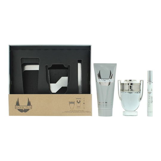 Paco Rabanne Invictus Eau De Toilette 50ml, Eau De Toilette 10ml + Shampoo 100ml