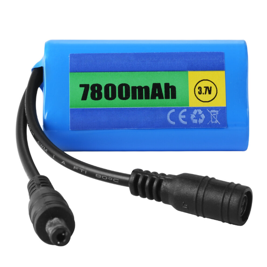(7800mAh) Rechargeable Battery Pack 3600mAh 6000mAh 7800mAh for Bicycle Light LED Lamp