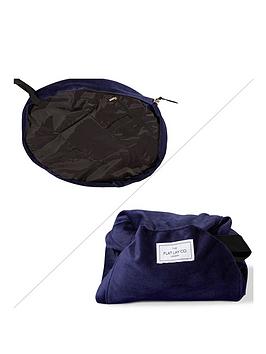 The Flat Lay Co. Navy Velvet Open Flat Makeup Bag