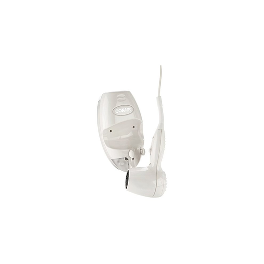 Conair Wallmount 1600 Watt Hair Dryer with LED Night Light; White