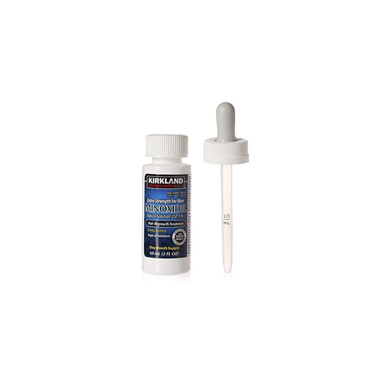 Kirkland Minoxidil 5 Percent Topical Solution Extra Strength Hair Regrowth Treatment for Men Dropper Applicator 1 month