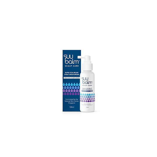 Suu Balm - Scalp Care Rapid Itch Relief Spray Moisturiser - Dry, Itchy, Flaky Scalp Treatment (100ml)