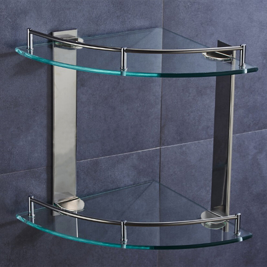(9.8*9.8in) Bathroom Shower Caddy Wall Mounted Corner Shelf Shampoo Holder
