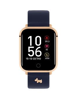 Radley Series 6 Smart Ladies Navy Leather Strap Watch With Rose Gold Stud