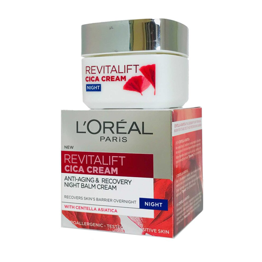 L'Oreal Revitalift CICA Night Balm Cream Anti Aging 50ml with Centella Asiatica