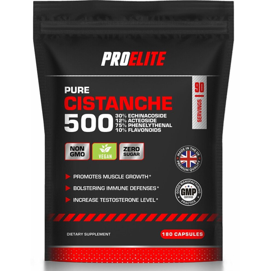 (180 Capsules) Cistanche Extract 500mg 20:1 10,000mg Vegan Caps