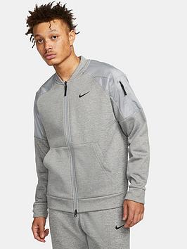 Nike Train Therma Contrast Zip Bomber - Grey/Black