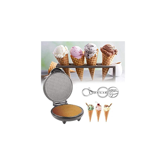 Electric Waffle Cone Maker, Ice Cream Cone Machine,Round Egg Rolls Nonstick Electric Dessert Baking Pan,Kitchen Cooking Gift