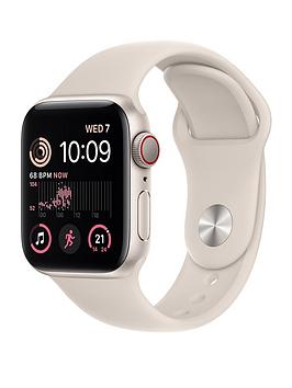 Apple Watch Se (Gps + Cellular, 2022), 40Mm Starlight Aluminium Case With Starlight Sport Band