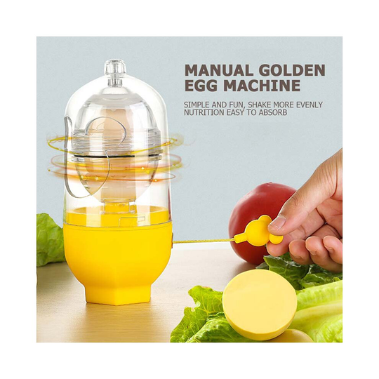 Hand Powered Golden Egg Maker Inside Mixer Kitchen Cooking Gadget Eggs Mixing Maker Manual Blender Egg